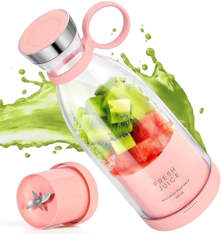 Portable Mini Juice Blender – USB Rechargeable Travel Blender for Smoothies & Shakes